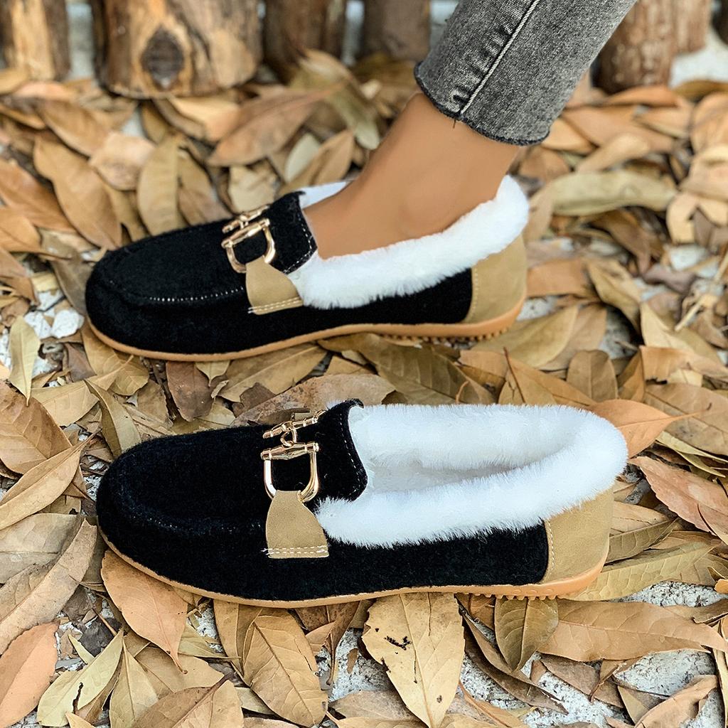 Fashion 2024 New Winter Autumn Women Flats Casual Slip-on Loafers Big Size Comfortable Outdoor Fashion Shoes for Women Zapatos De Mujer