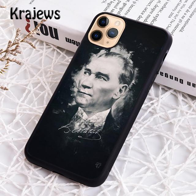 Чехол для телефона Krajews Mustafa Kemal Ataturk Signature для iPhone 14 5 SE 6s 7 8 plus X XR XS 11 12 13 pro max Samsung S21 S22 ultra