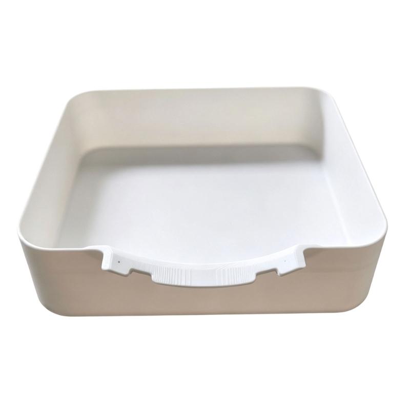Washer Drain Pan Set with White Raised-Edge Tray and Drain Fittings for Household Laundry Room Water Control in Small Spaces