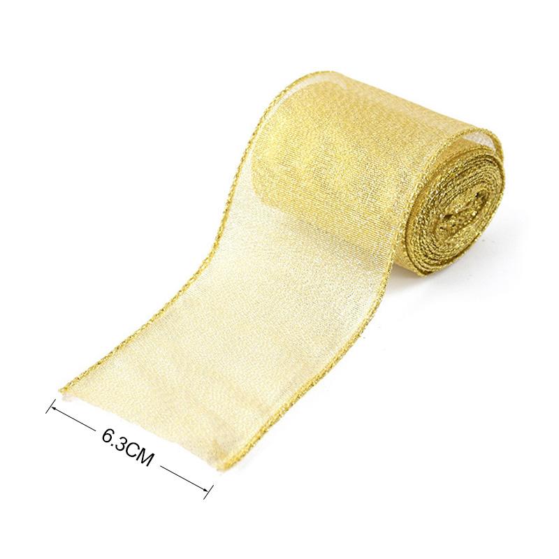 5 метров золотых лент цвета шампанского, рождественские поделки своими руками, банты, полиэстеровая лента, елочные украшения, новогодние подарки, упаковка