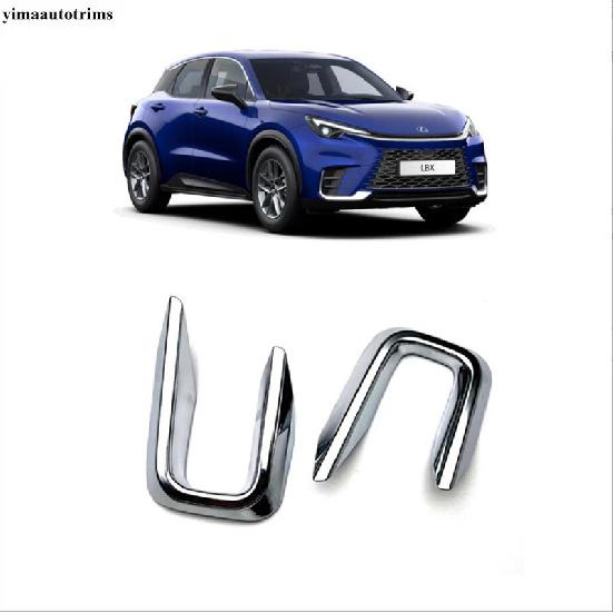 Car Front Bumper Fog Lights Lamps Frame Decor Cover Trim ABS Chrome Accessories Exterior Refit Kit For Lexus LBX 2024 2025 2026