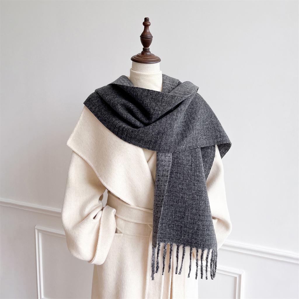 Luxury Brand Cashmere Women Plaid Scarf Winter Warm Shawl and Wrap Bandana Pashmina Female Foulard Square Thick Blanket Poncho
