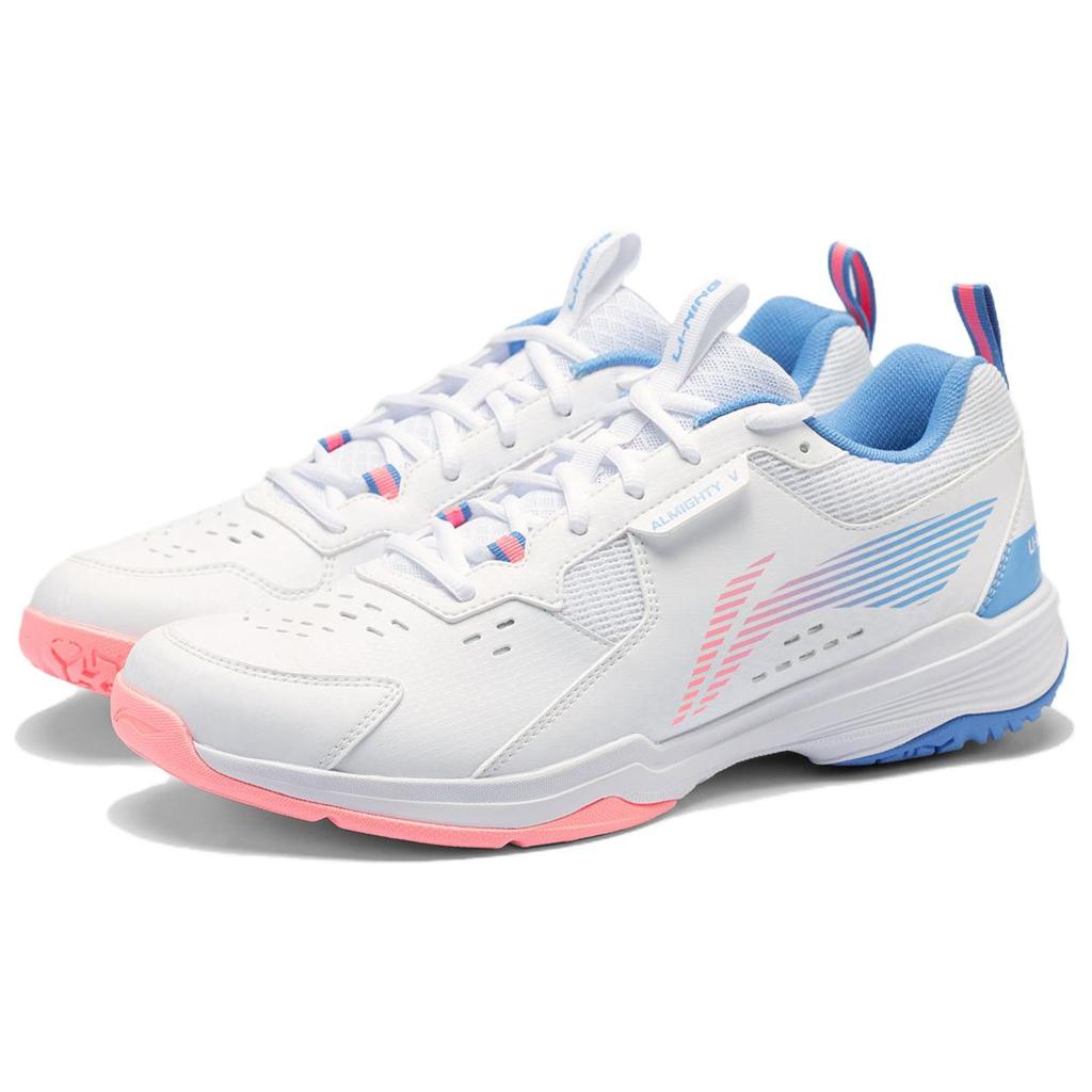 Li Ning Ace Износостойкие Дышащие Низкие Бадминтонные Кроссовки Унисекс Белый Розовый Синий AYTT001-6