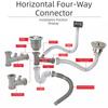 Anti Leak Kitchen Sink Drain Connector Threaded Nut Corrosion Resistant Basin Pipe Fitting Sealing Gasket Waste Pipe Adapter