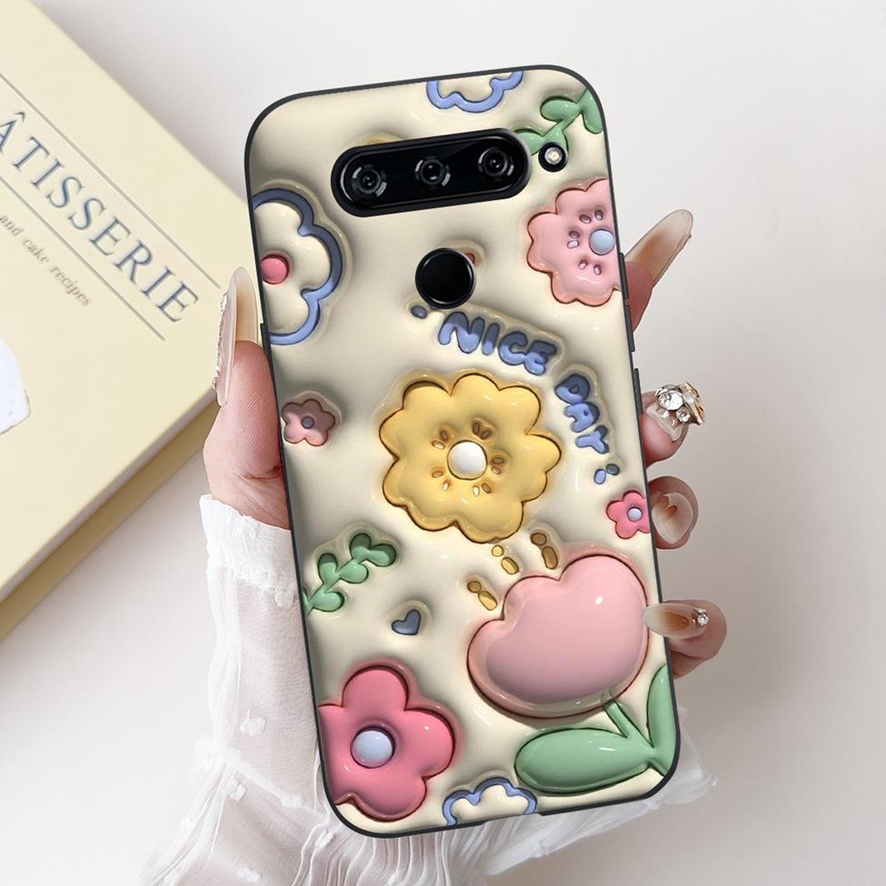 Чехол для LG V40 V50 ThinQ V50S ThinQ, милый мультяшный кот, роскошный, крутой, ударопрочный, силиконовая задняя крышка для LG V50S ThinQ 5G