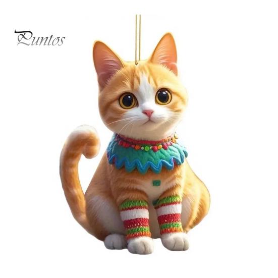 Подвеска в виде кошки, подвесное украшение для автомобиля, реалистичное животное, кошка, зеркало заднего вида, подвесной декор, акриловый автомобильный шарм, подарок на вечеринку и фестиваль для автолюбителей