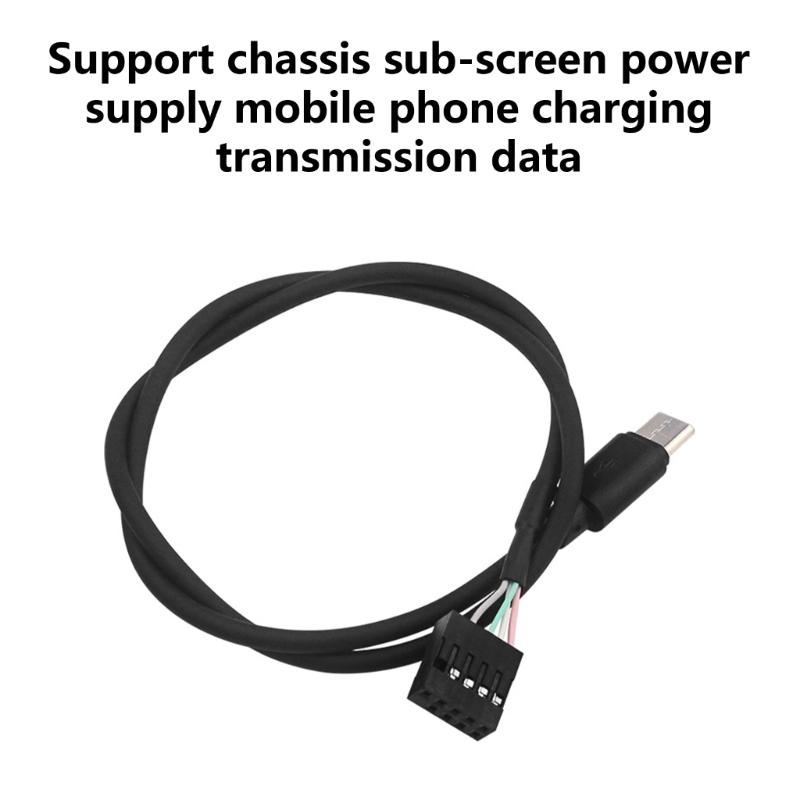 Высокоскоростной кабель питания USB 3.1 Type C с 9-контактными разъемами для материнских плат для VВторичного экрана ПК ЖК-экрана