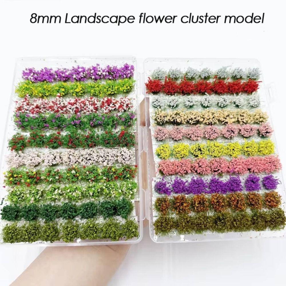 Railway Train Static Flower Tufts ABS Plant Materials Flower Grass Model Micro Landscape