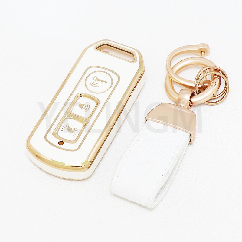 Для Honda PCX Forza 300 Airblade 125 C125 Super Cub Скутер Vario 150 3 кнопки ТПУ Чехол для автомобильного ключа Смарт Пульт управления Брелок Крышка