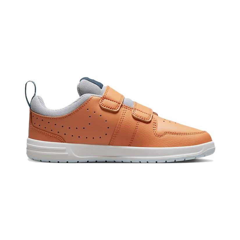 Nike Pico 5 Нескользящая Амортизация Устойчивая к истиранию Низкие Повседневные Кроссовки Бело-Оранжевые Дети Возраст 3 7 Лет DQ8372-800