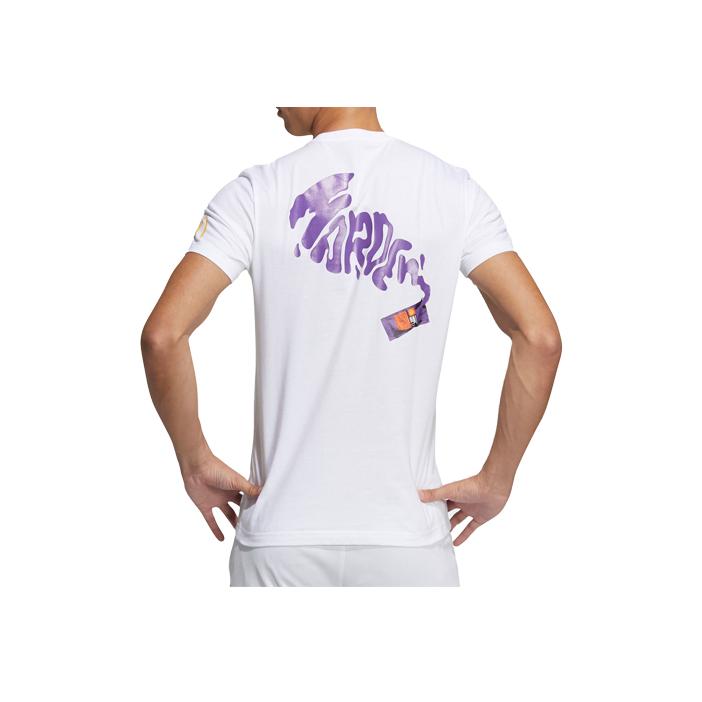 Adidas Футболка с коротким рукавом Harden Tribute, мужские топы, белая, GM4058