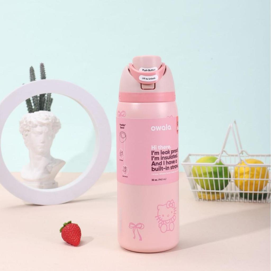 Owala Изолированная спортивная бутылка для воды из нержавеющей стали - Креативная, Модная, Портативная чашка для фруктов