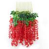 Simulated 6 Leaves Wisteria Decoration Silk Flower Artificial Faux Indoor Vine Wisteria Ornament