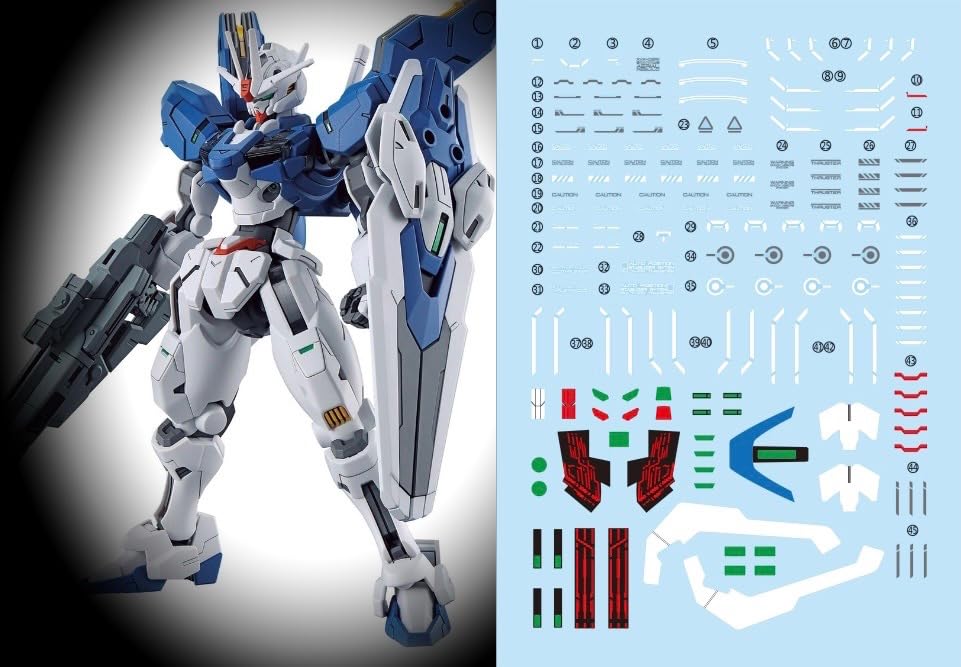 HG RG EG Robot MS Yukisha Detail Up Water Transfer Decal HG Gundam Aerial Fluorescent!! 1/144 (for 1/144 (Renovated Type) HG-75) [Item]