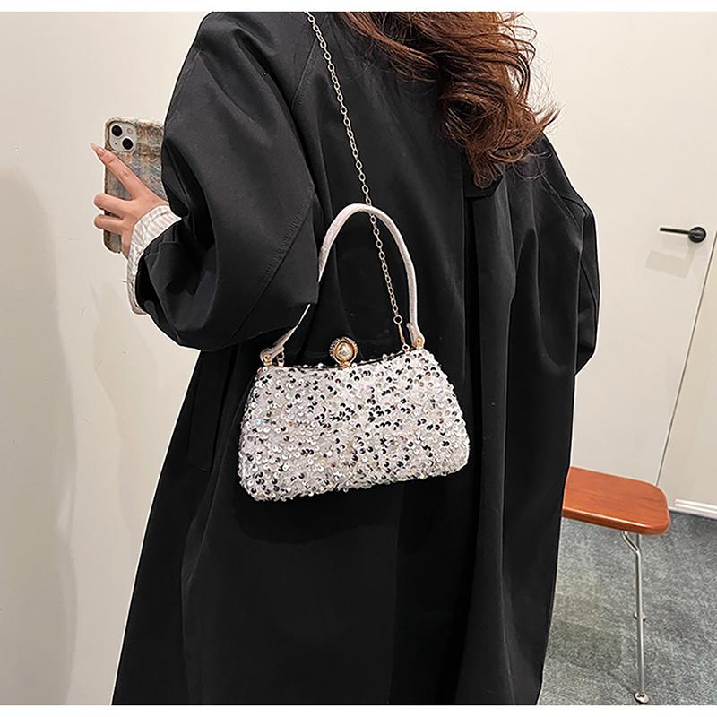 Легкая роскошная бархатная текстура пайеток сумочка модная высококачественная блестящая сумка для ужина женская новая популярная квадратная сумка через плечо с цепочками