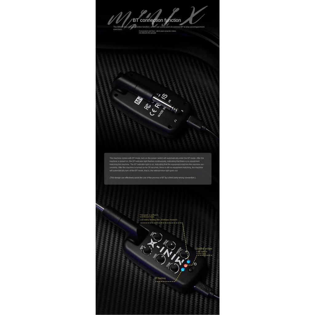 MINI-X Pro Studio Headphone Amp | 9 Guitar/Bass Amp Sims W/ 100hrs Playback | USB-C Recharge & Hi-Res Certified