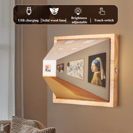 Naked Eye 3D Vision Night Light LED Illusion Atmosphere Light Классическое искусство