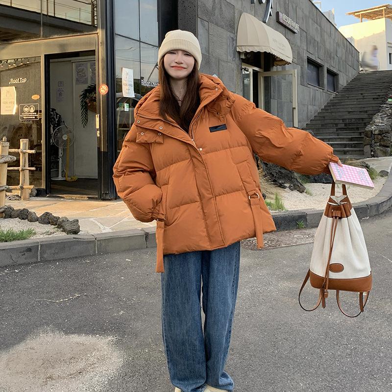 Winter Coat Women Clothing Trend Warmth Thick Puffer Jackets Parkas Bread Coat Hooded Long Sleeve Outerwear Loose Tops