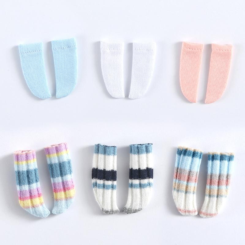 Ob11 Socks Knee Socks Striped Socks for  MOLLY,OB22 ,GSC,1/8 1/12bjd Dolldoll Accessories