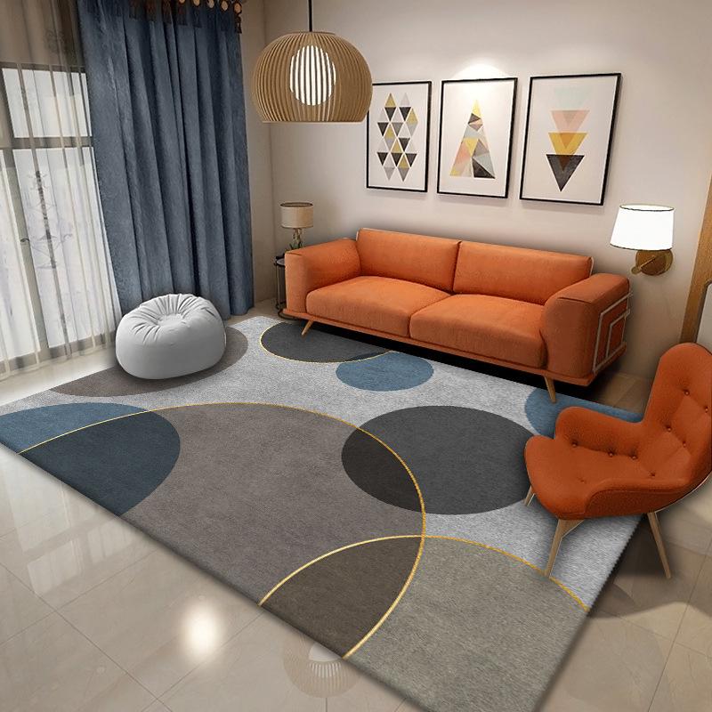 Nordic Light Luxury Modern Large Area Living Room Carpet for Sofa and Coffee Table