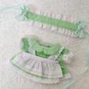 Niannyyhouse 10cm Plush Maid Dress, Cotton Doll Clothes, Dress-Up (Green)