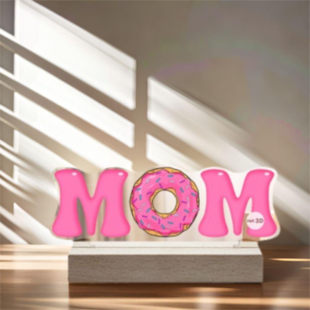 Акриловая настольная вывеска MOM Водонепроницаемая Love Flowers Украшение на День матери Подарок