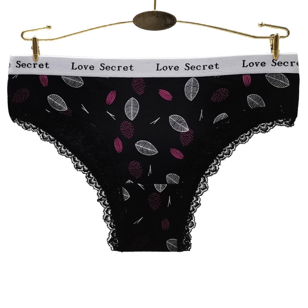 Woman Underwear Women Panties Cotton Floral Print Briefs Ladies Knickers Lingerie Intimates 6 PCS/Lot