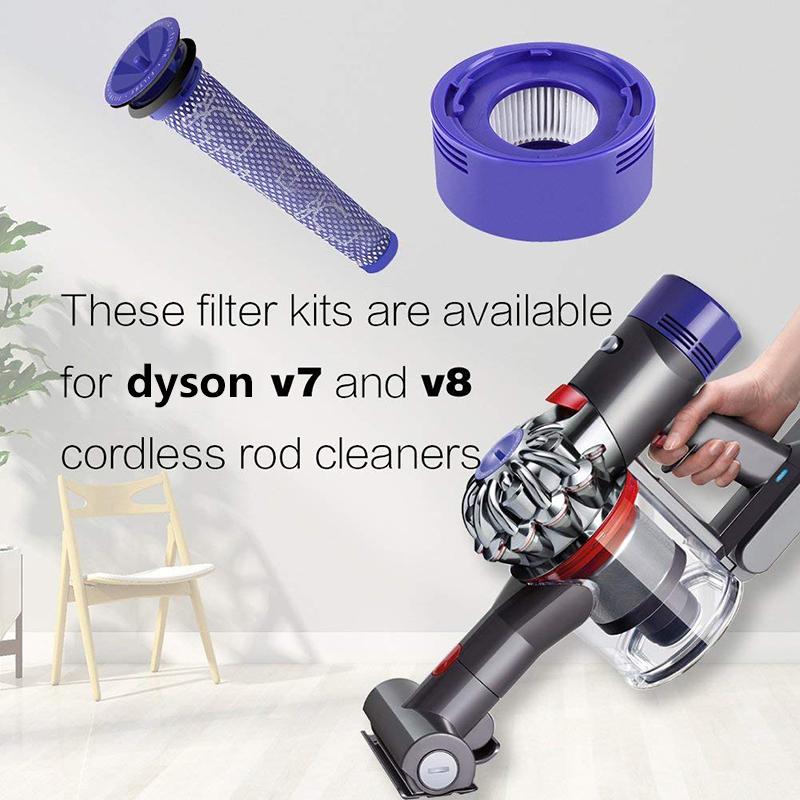 Комплект переднего и заднего фильтра для беспроводного пылесоса Dyson V8 V7 Animal Absolute