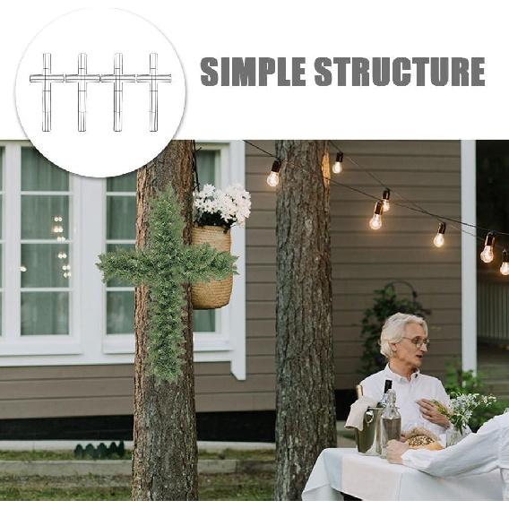 PRETYZOOM Гирлянда Цветок 16 дюймов Проволока Набор из 4Пасхальный Крест Венок Цветочный Венок Настенный Венок Инструмент для Изготовления Венков Свадебный Венок Кольца Каркас для Гирлянды