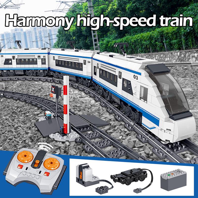 941 шт. Городской электрический Harmony Rail пульт дистанционного управления строительные блоки поезд трек RC автомобиль кирпич игрушка для мальчика