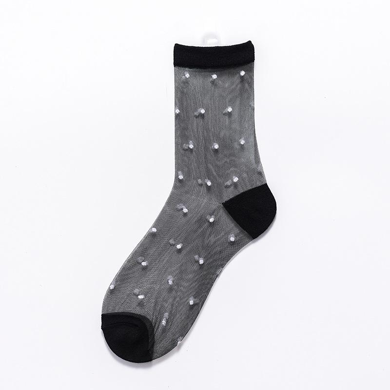 Японские носки с прозрачными кристаллами Wave Point