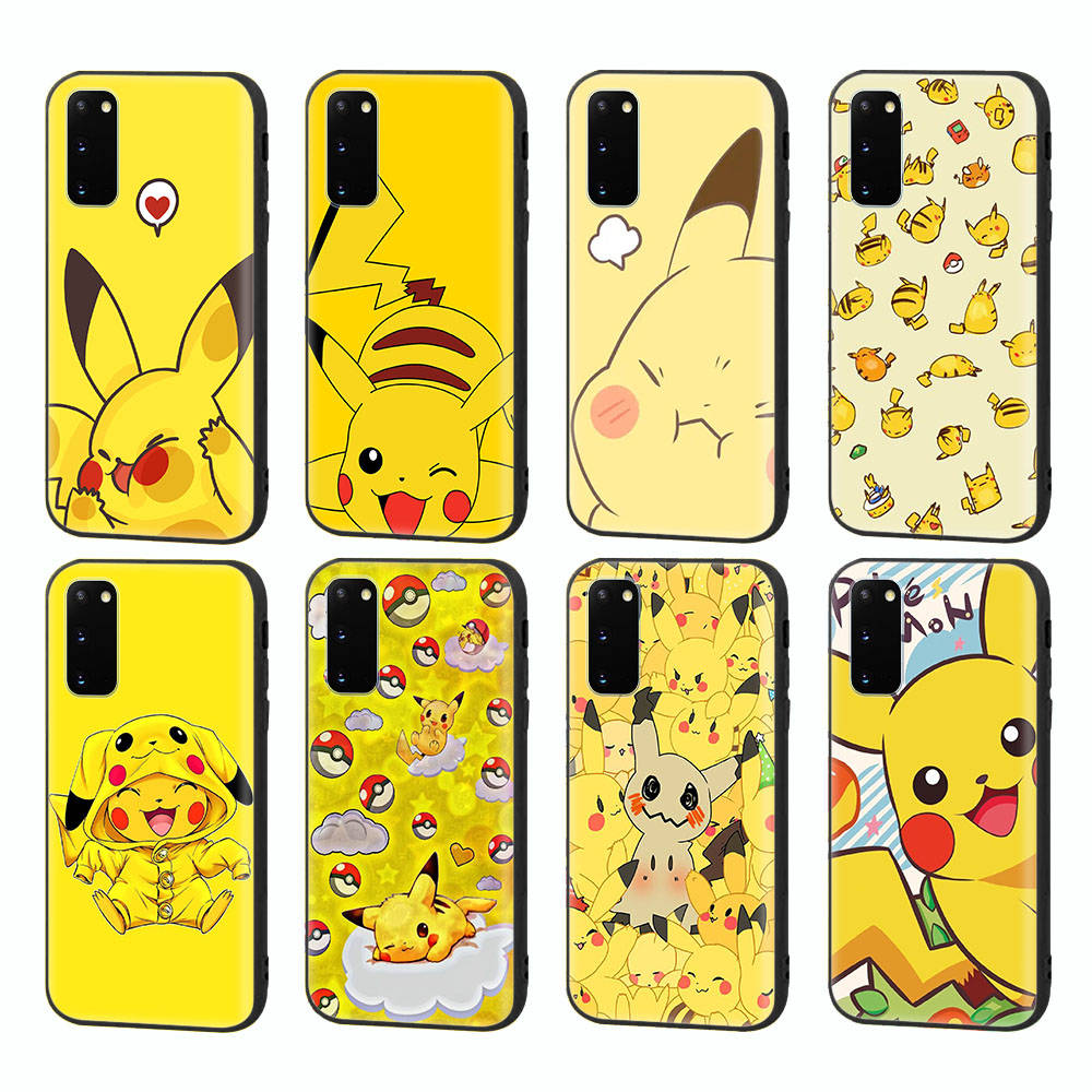 Чехол PK10 Pikachu PokémonBlack Sofe для Xiaomi Poco X6 X4 M5 M6 F5 F6 C65 C55 C50 C51 C40 Pro Redmi 14C A3X 13C 12C 11T 10A 9C Note 7 6 8A Plus