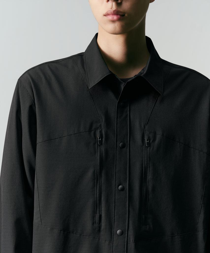 MUSINSA STANDARD [City Leisure] Airy Dot Utility Shirt [Black]