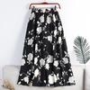New High-waisted Printed Slim Medium and Long Big Pendulum Skirt