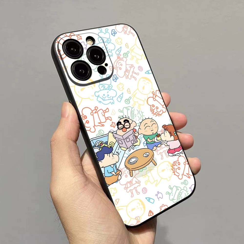 Аниме Чехол для телефона Крейон Шин-чан Для iPhone 17 Air 16 15 14 13 12 11 Pro Max 16 15 14 Plus Мягкий чехол из ТПУ