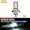 H4 LED Moto H6 BA20D LED Motorcycle Headlight Bulbs 2 Sides COB White 6000K Hi Lo Lamp Scooter Accessories Fog Lights 12V