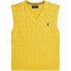 Polo Solid Cable Knit V-Neck Vest Kids Tops Academy-Yellow CWPOSWEY6820523-700