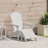 VidaXL White Adirondack Chair with Footrest 42006629
