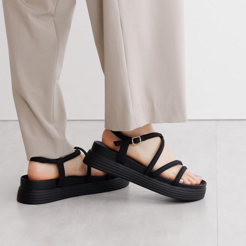 HIMIKO/Himiko/Cross Strap Sandals/651250 Black M