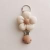 Wood Clip Travel Hat Holder Anti-lost Cotton Flower Hat Clip Detachable   Men