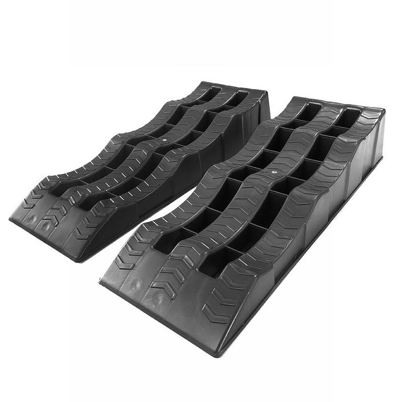 2 шт. пандусы для выравнивания автодома, противоскользящие, упоры для колес, блоки для выравнивания автомобиля, легкие пандусы для бордюра, сверхпрочный пороговый пандус