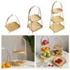1Pcs for Kitchen Bamboo Woven Basket 1/2/3 Layer Standing Tray Durable Storage Basket