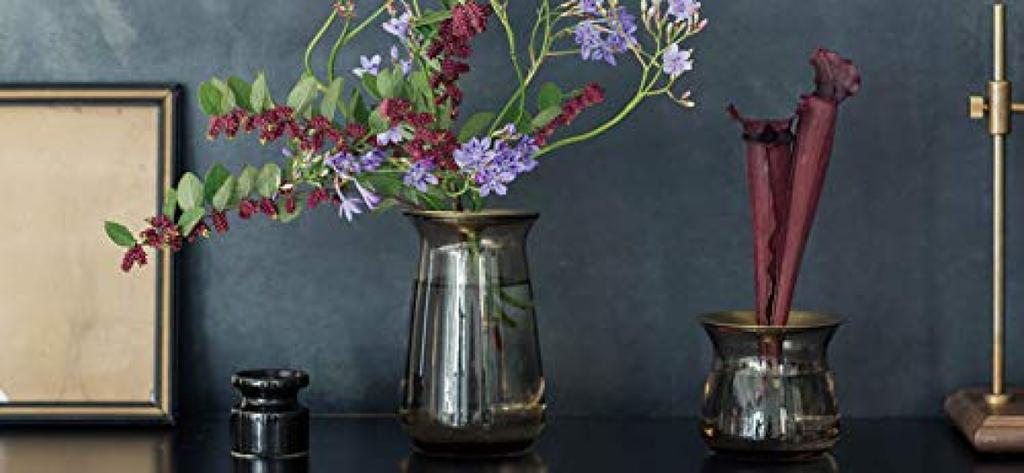 Kinto Flower Vase LUNA Base 80x130mm Brown 20334