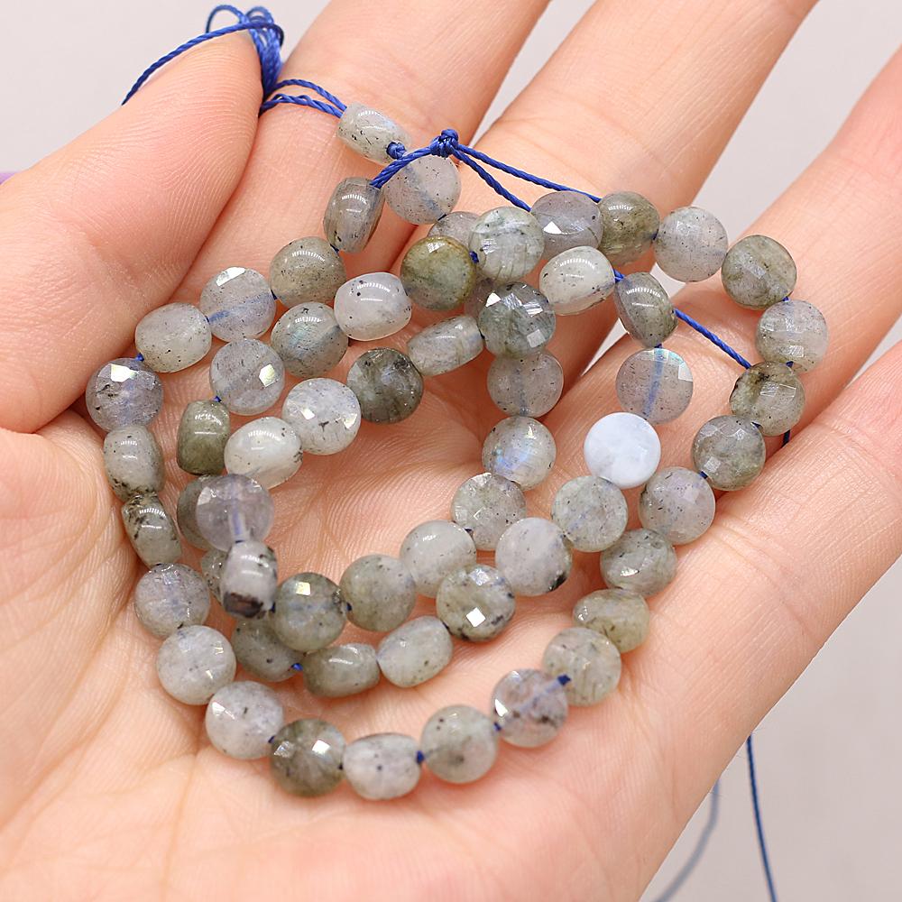 Бусины из натурального камня Flash Labradorite 4/6 мм граненые плоские бусины для изготовления ювелирных изделий своими руками ожерелье браслет аксессуары