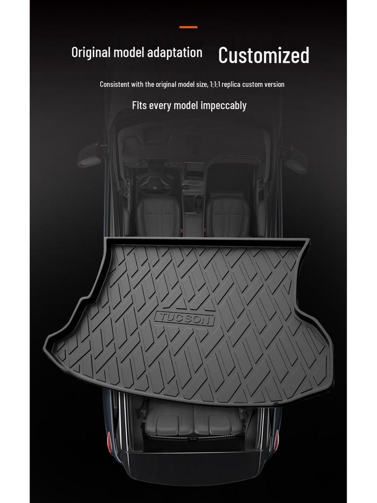 Современный огнеупорный износостойкий ПЭТ коврик в багажник для хранения с полным покрытием заднего отделения