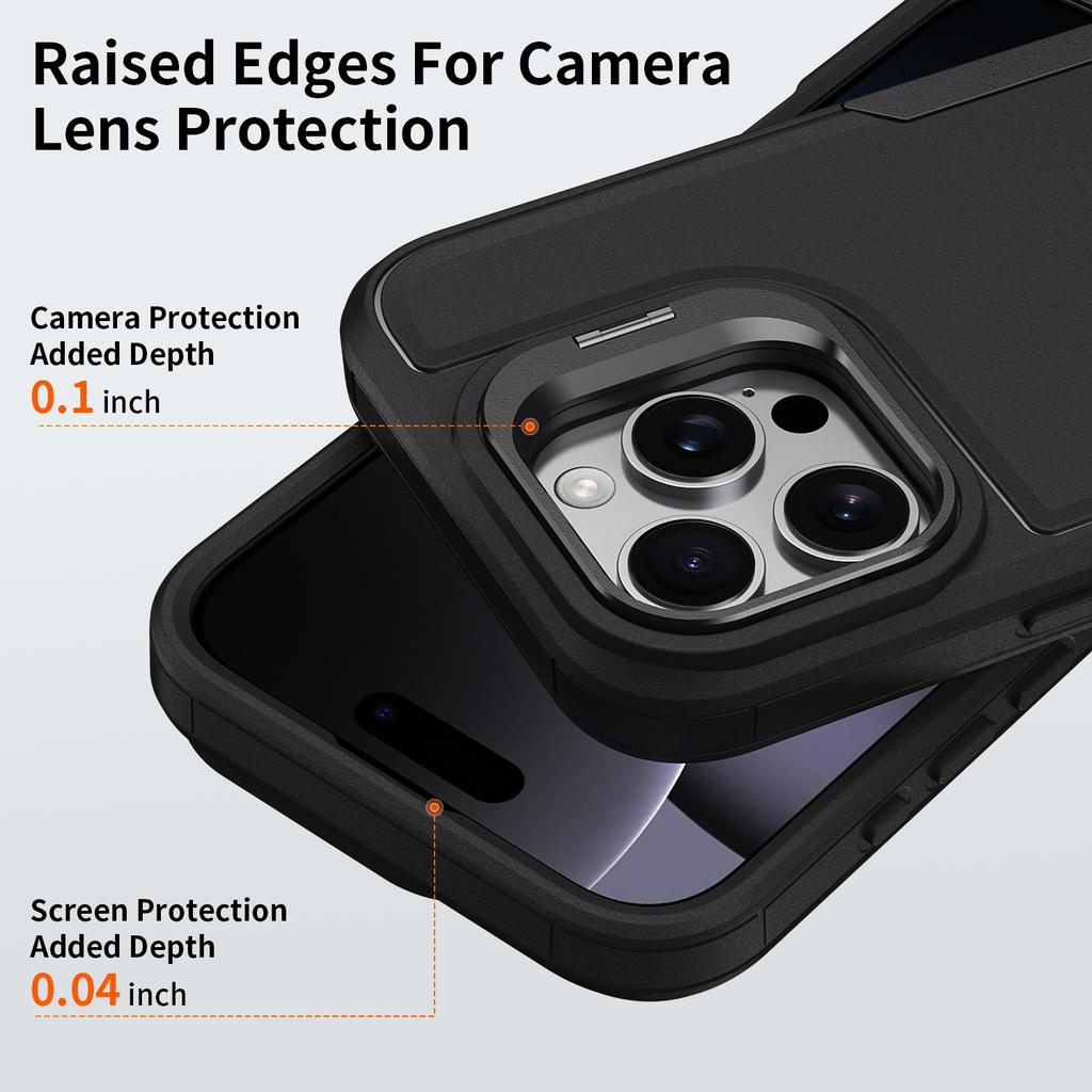 Ударопрочный двухслойный чехол для iPhone 17 Pro Max 16 Plus Iphone16 Iphone17 Ip17 Держатель-подставка Аксессуары для мобильных телефонов
