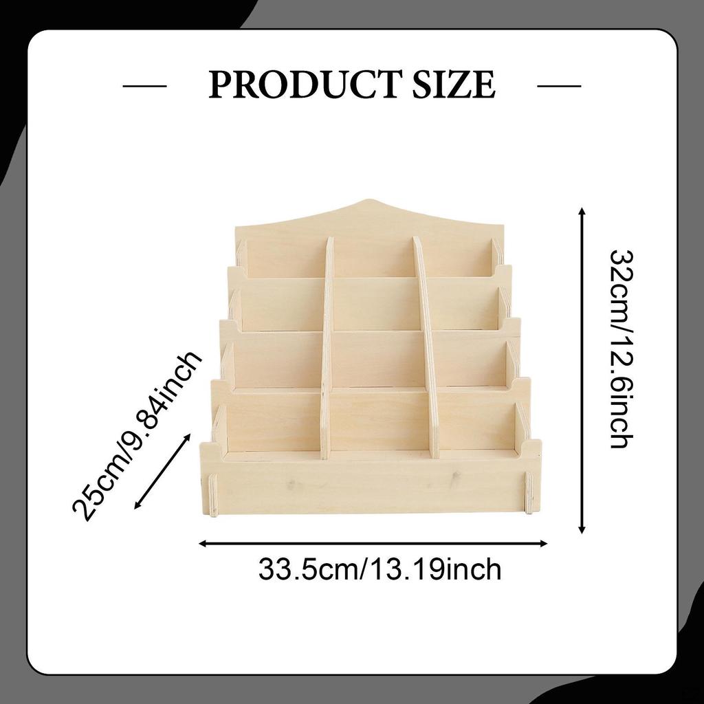 Greeting Card Display Stand Organizer Rack Tiered Sticker Holder Retail Photos Shelf for Snacks