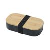 Bento Box, 600ml, with Bamboo Lid, Black, Home Label D-6783