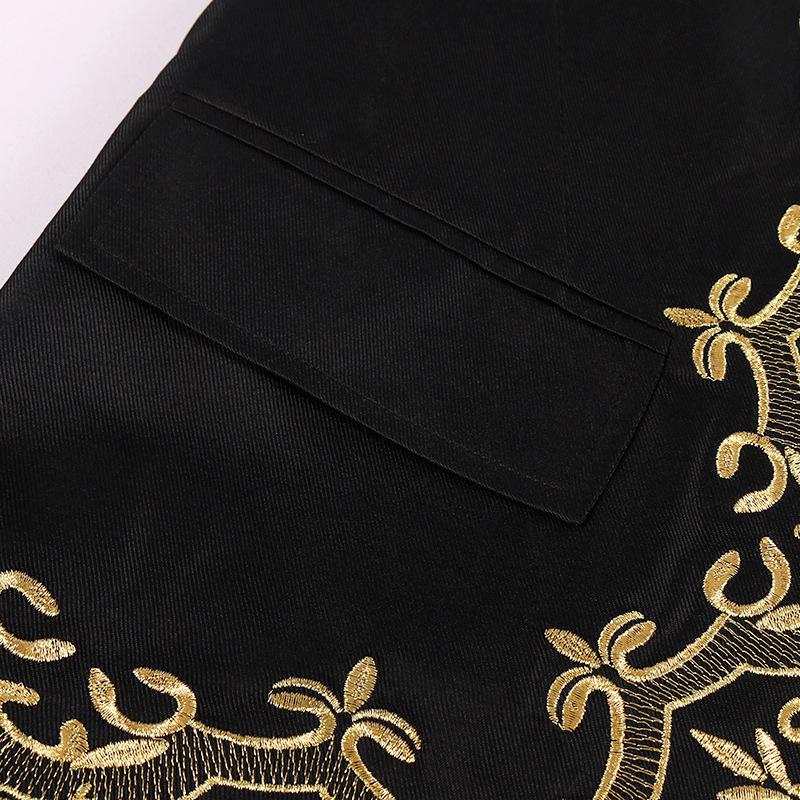 На груди модное вечернее золотое блестящее мужское европейское золотое инкрустированное подарочное платье дышащий оперный сценический костюм