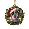 2D Christmas Dog Acrylic Pendant Hanging Acrylic Christmas Tree Pendant 8cm Decorative Christmas Dogs Ornament Window